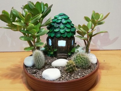 DIY Fairy Garden with Fairy house Lamp
