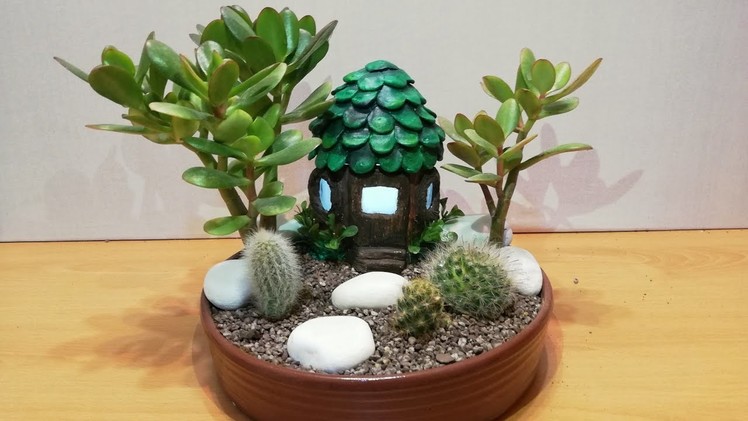 DIY Fairy Garden with Fairy house Lamp