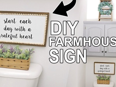 DIY FARMHOUSE SIGN ⭐DIY WALL DECOR ⭐HOW TO MAKE A WOOD SIGN