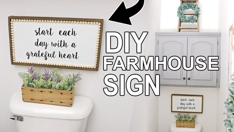 DIY FARMHOUSE SIGN ⭐DIY WALL DECOR ⭐HOW TO MAKE A WOOD SIGN