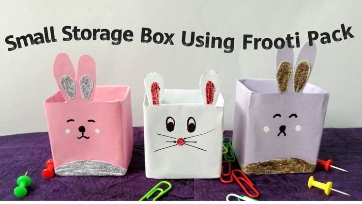 DIY Small Storage Box using Frooti Packs | Reuse of Waste Juice Packets | Suhana's Crafty Studio