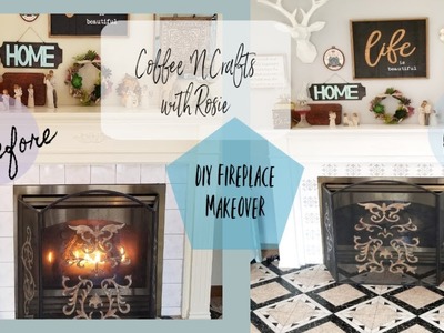 DIY Stenciled Fireplace Surround with Cutting Edge Stencils