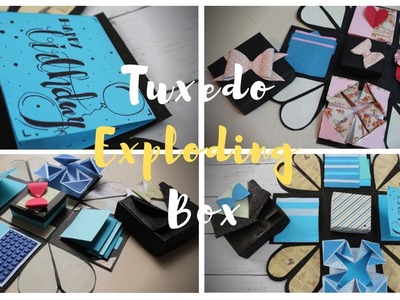 DIY: Unique Suit-Tuxedo Exploding Box Tutorial | Birthday Card Idea | Easy and cutest Card Idea