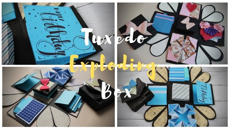 DIY: Unique Suit-Tuxedo Exploding Box Tutorial | Birthday Card Idea | Easy and cutest Card Idea