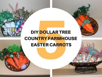 Dollar Tree DIY | 5 Country Farmhouse Easter Carrots