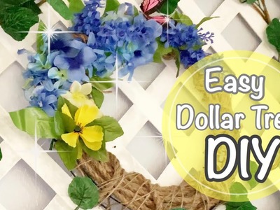 Easy Dollar Tree Wreath DIY || Spring Home Decor 2019 || On Budget !