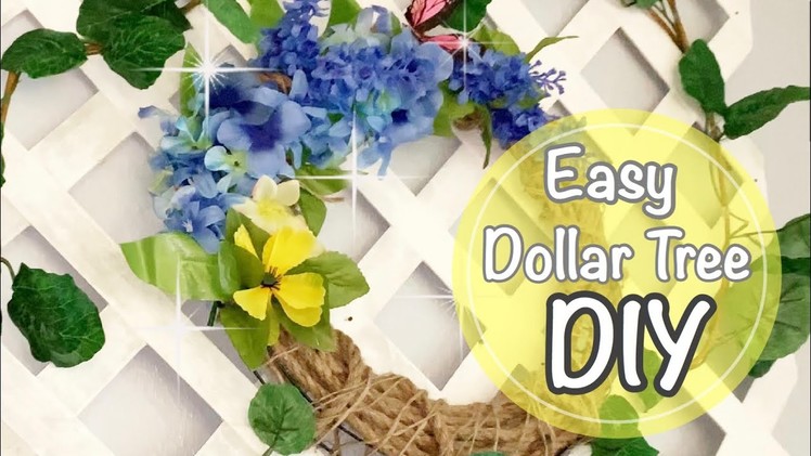 Easy Dollar Tree Wreath DIY || Spring Home Decor 2019 || On Budget !