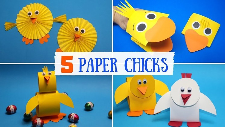 Easy Paper Chick Crafts for Kids | Easter Paper Crafts