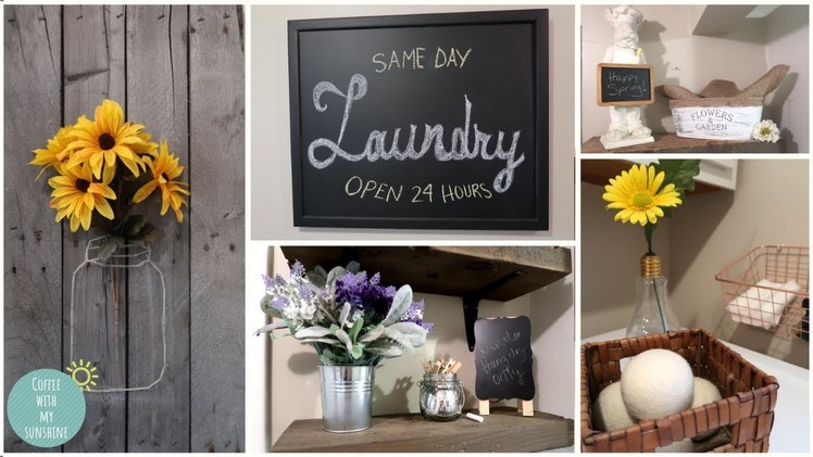 FARMHOUSE STYLE LAUNDRY ROOM REFRESH | DIY | SPRING DECOR | RUSTIC | REMODEL | MAKEOVER