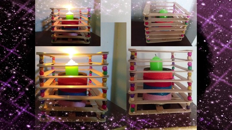 How to make DIY candle stand. Beautiful candle holder.