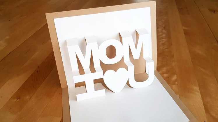 I Love You Mom. 3D Pop Up Card DIY for Mother's Day | Luis Craft