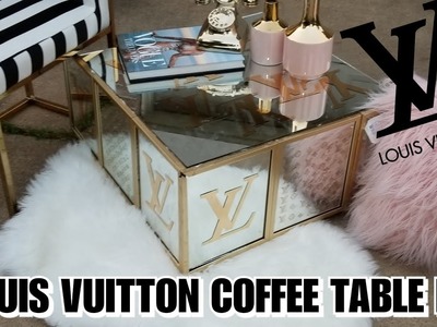 LOUIS VUITTON INSPIRED MIRRORED GLAM LUXURY COFFEE TABLE DIY | DOLLAR TREE CHEAP | 2019