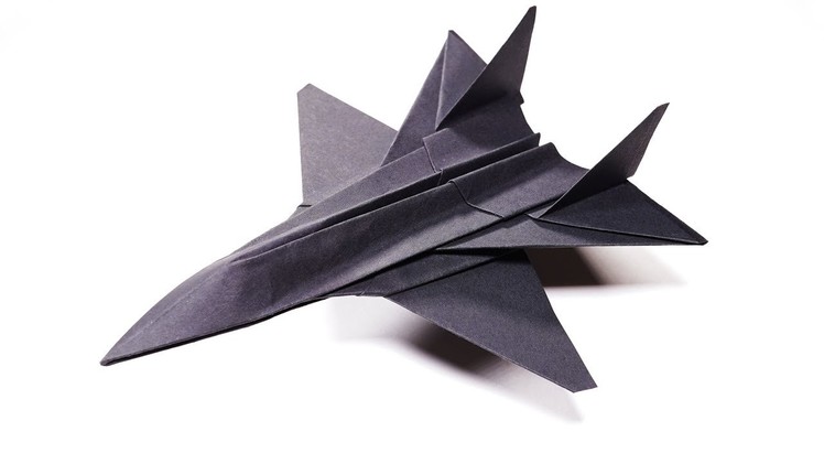 Origami Paper Jet Fighter Sukhoi Su-35 - Paper Crafts 1101