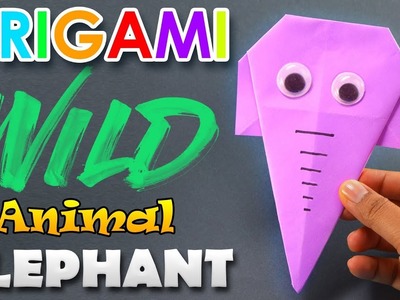 Paper Elephant - Easy origami Wild animals - Paper craft for kids