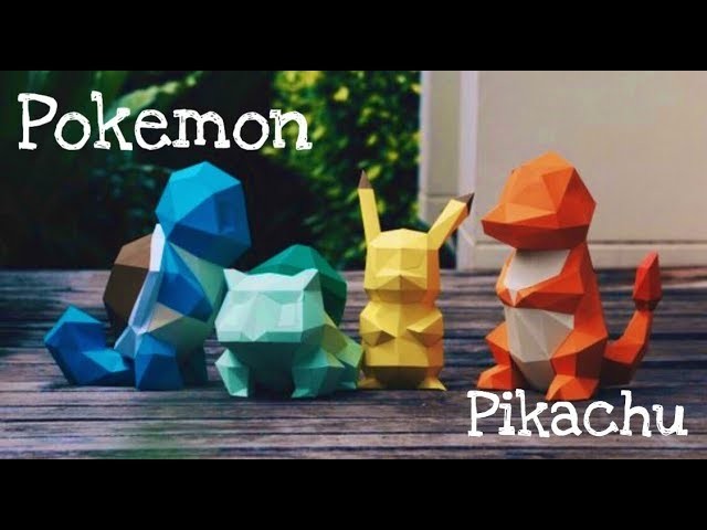 Pikachu - Pokemon crafts with paper
