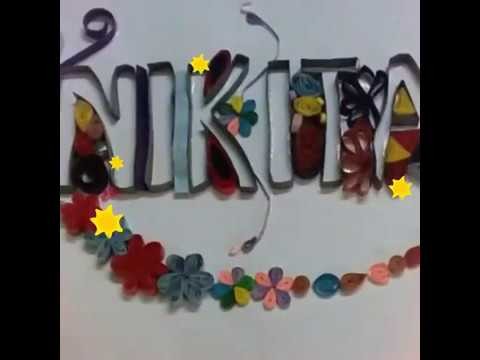 Quilling name-nikita||easy paper quilling art