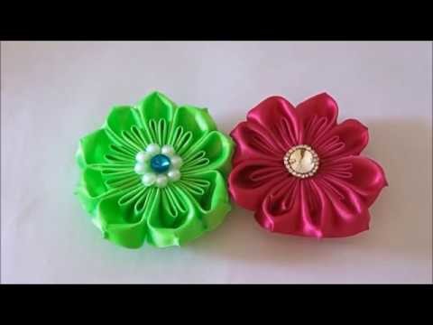 Satin Ribbon Flower || Kanzashi Flower || Kanzashi Decorative Flower || Decorative Ribbon Flower