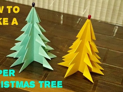 3D Paper Christmas Tree | How to Make a 3D Paper Xmas Tree DIY Tutorial