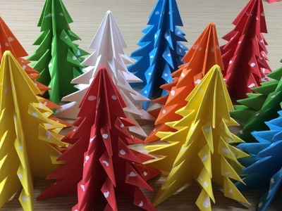 3D Paper Xmas Tree | How to Make a 3D Paper Christmas Tree Craft Ideas