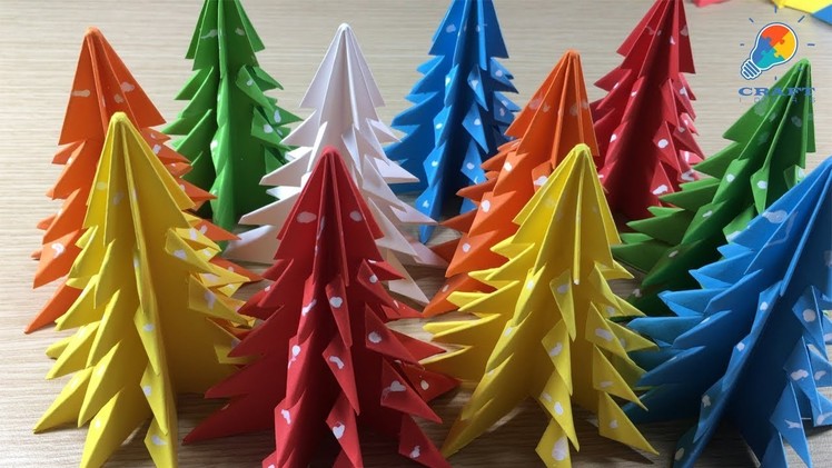 3D Paper Xmas Tree | How to Make a 3D Paper Christmas Tree Craft Ideas