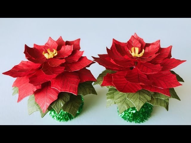 ABC TV | How To Make Mini Poinsettia Paper Flower | Flower Die Cuts - Craft Tutorial