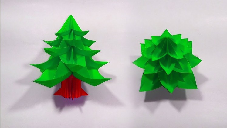 Amazing 3D Paper Christmas Tree | How To Fold An Awesome Xmas Tree Card | Easy Origami Papaer Craft