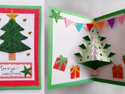 Christmas Pop Up Card.Pop Up Christmas Tree Card.How to make Christmas Greeting Card Idea