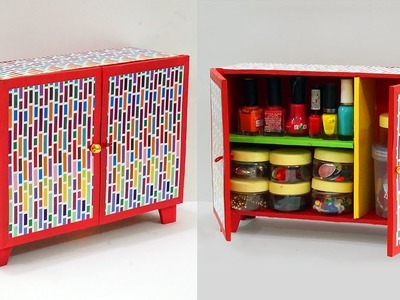 DIY Crafts: Best Out of Waste Crafts | How to Make Cardboard Organizer | DIY Cupboard From Cardboard