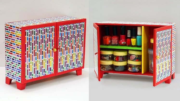 DIY Crafts: Best Out of Waste Crafts | How to Make Cardboard Organizer | DIY Cupboard From Cardboard