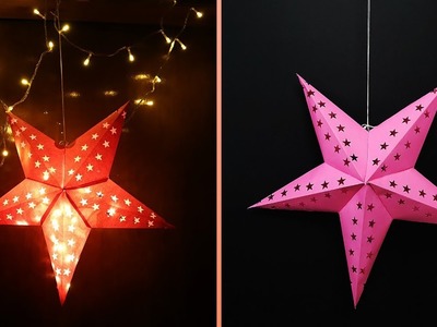 DIY- Star Lantern |  How to Make Paper Star Lantern Kandil for Christmas Decor. New Year. Diwali