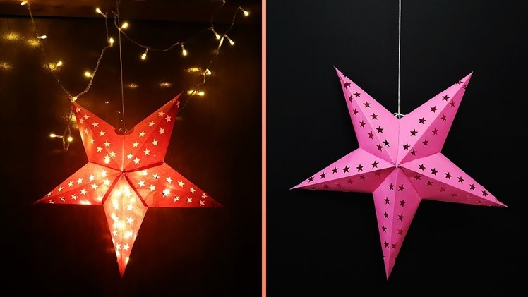DIY- Star Lantern |  How to Make Paper Star Lantern Kandil for Christmas Decor. New Year. Diwali