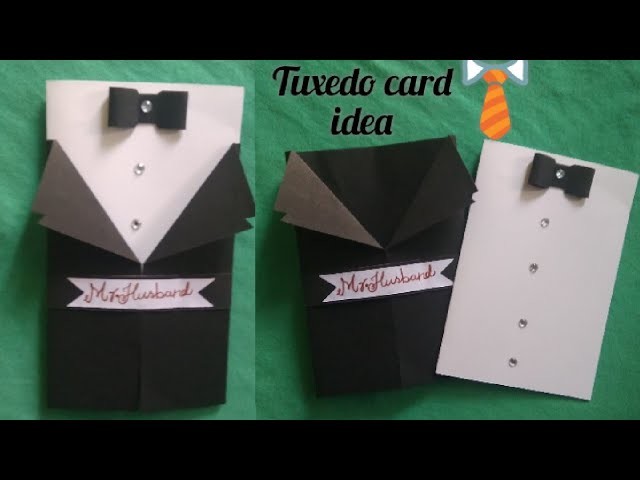 DIY : Suit Card idea tutorial.How to make Tuxedo card.boyfriend birthday card.Tuxedo card Tutorial