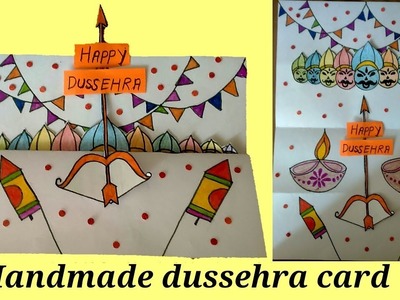 Dussehra crad for kids|Dussehra activity for kids|How to make dussehra card|Dussehra greeting card