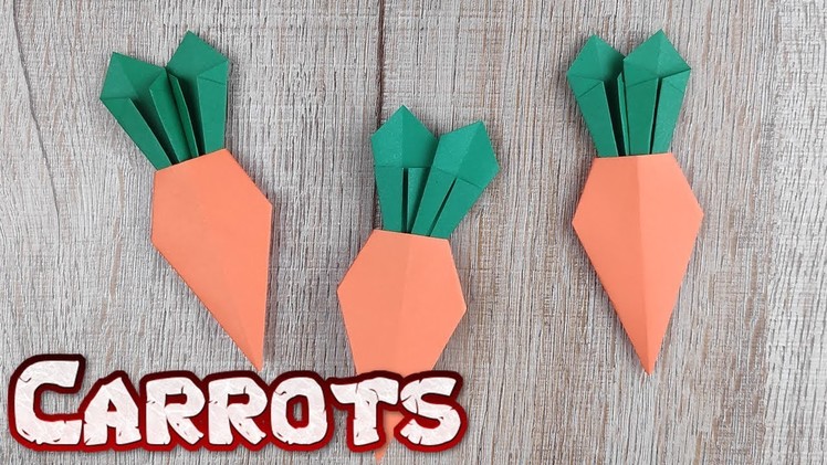 Easy Origami Carrot Tutorial | How To Make A Simple 3D Carrot Paper | DIY Handcraft Paper Craft