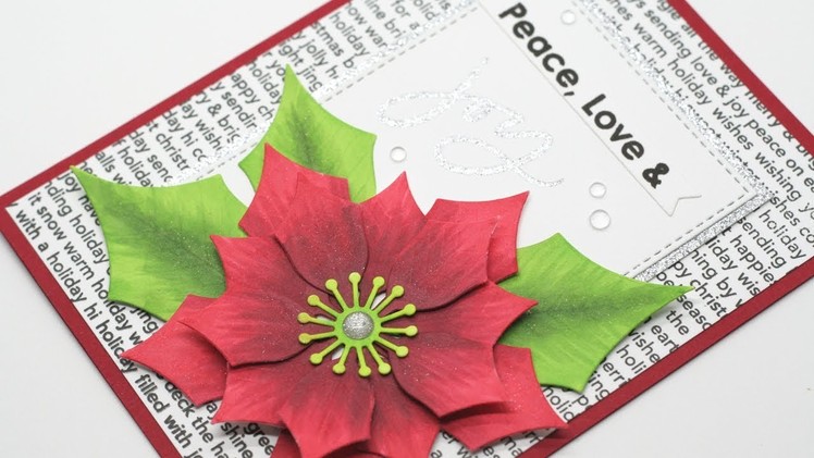How to Create a Traditional Poinsettia Christmas Card