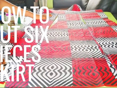 HOW TO CUT SIX PIECES SKIRT TO ACHIEVE FULL FLARE | FREE HAND