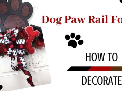 How To Decorate A Dog Paw Wreath Rail Form With Deco Mesh by HayLo Creative Designs