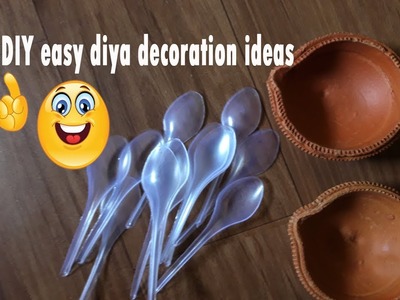 How to decorate diya at home | Very easy  unique diya decoration ideas for Diwali