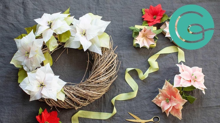 How to Decorate for the Holidays with Paper Poinsettias