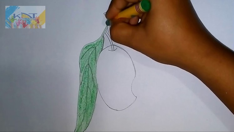 How to Draw Mango Step By Step Mango Drawing For Kids Mango Drawing Tutorial Fruit Drawing Lesson