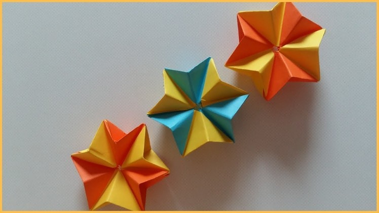 How to Make a 3D Star out of Paper - Easy Christmas Decorations - Winter Origami Crafts