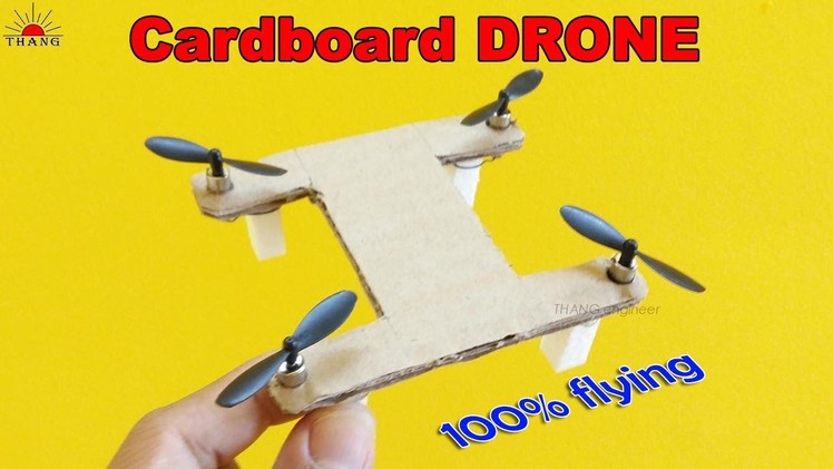 How to make a Cardboard DRONE very easy that 100% fly