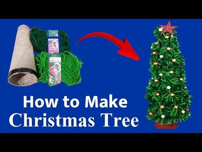How To Make A Christmas Tree | Wool And Cardboard Roll | Christmas Tree From Wool And Cardboard Roll