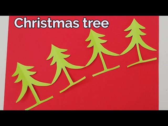 How to make a Christmas tree garlands,paper cutting Christmas tree decoration ideas Handmade