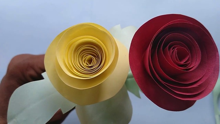 How to make a paper flowers - paper art design and paper cutting flowers