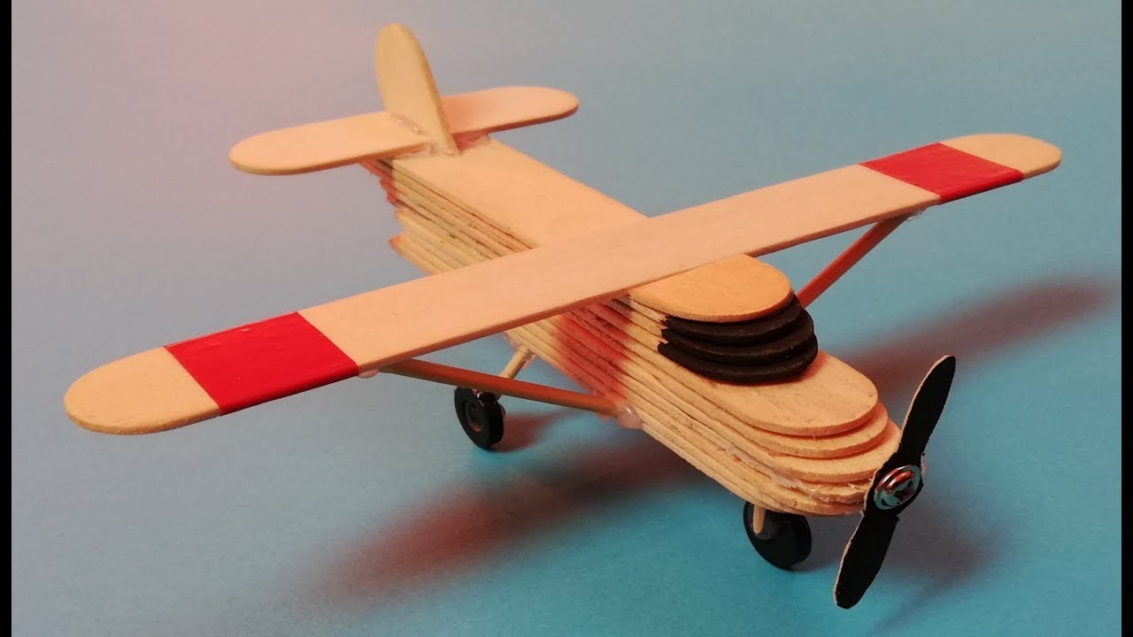 How to make a plane from popsicle sticks