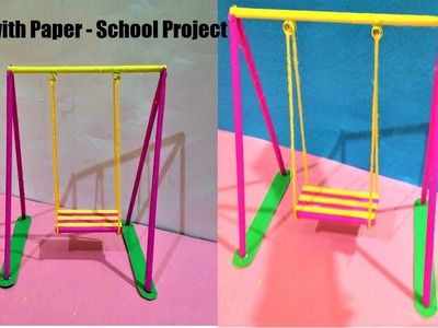 How to make a swing for school project | best out of waste | exhibition | kids project