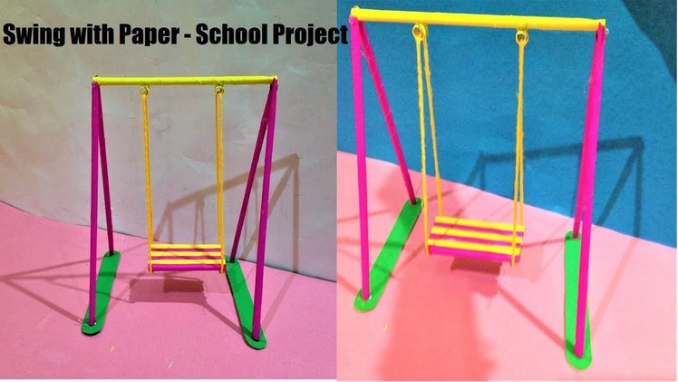 How to make a swing for school project | best out of waste | exhibition | kids project