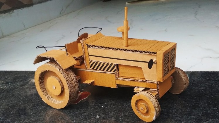 How To Make A Tractor From Cardboard 2018 | Mini Cardboard Toys | Tech Toyz Videos
