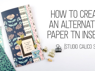 How to make an alternating pattern paper insert **NO LONG ARM STAPLER NEEDED!